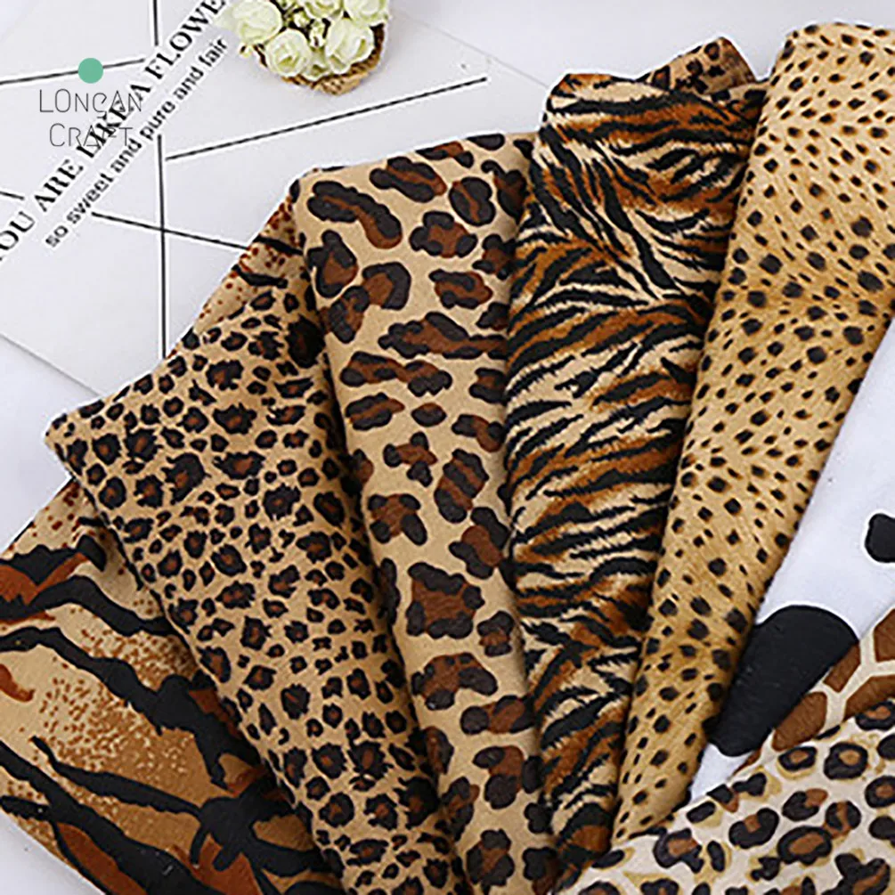 50cmX150cm Leopard Striped Zebra Pattern Cloth Animal Print Short Plush Fabric For DIY Garment Toy Pillow Decorative Fabrics