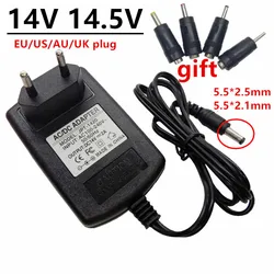 Universal Power Supply Adapter 14V 14.5V AC/DC Adaptor 110V 220V to 14 14.5 V Volt Adaptador 4pcs Jack Plug Converter Head