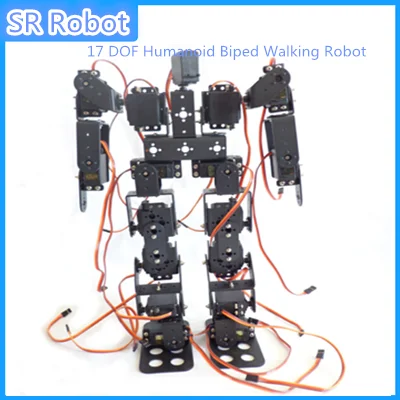 17 DOF Humanoid Biped Walking Robot Aluminum Alloy Bracket High Torque Servo For DIY Robot,Demo,Programming,Teaching RC Toy