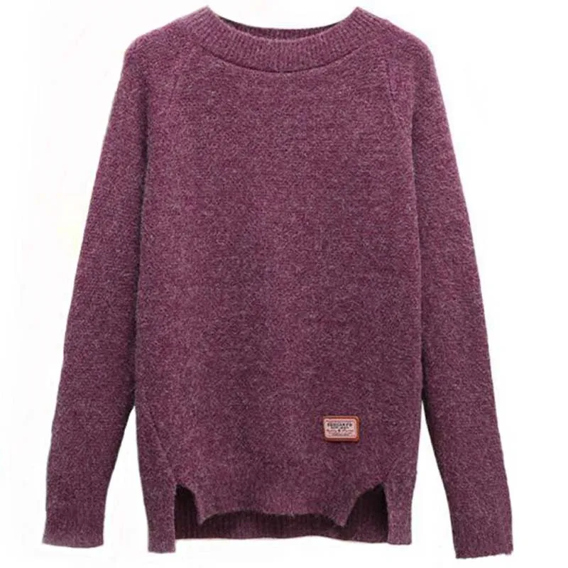 2024 Women Sweaters And Pullovers Autumn Winter Long Sleeve Pull Femme Solid Pullover Female Casual Short Knitted Sweater W1629