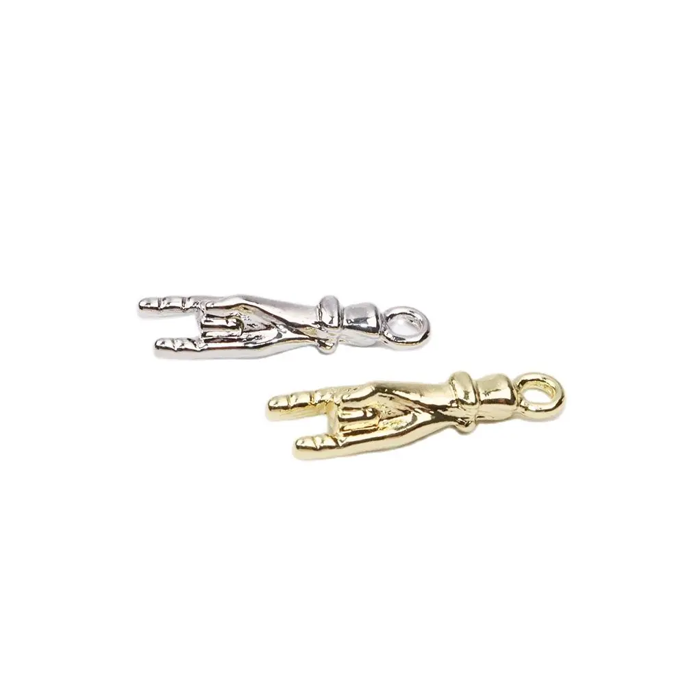 Eruifa 20 sztuk 20*5mm piękne 3D ręcznie biżuteria ze stopu cynku DIY Charms wisiorek kobiety dziewczyna naszyjnik, bransoletka z kolczykami 2 kolory — zdjęcie 3