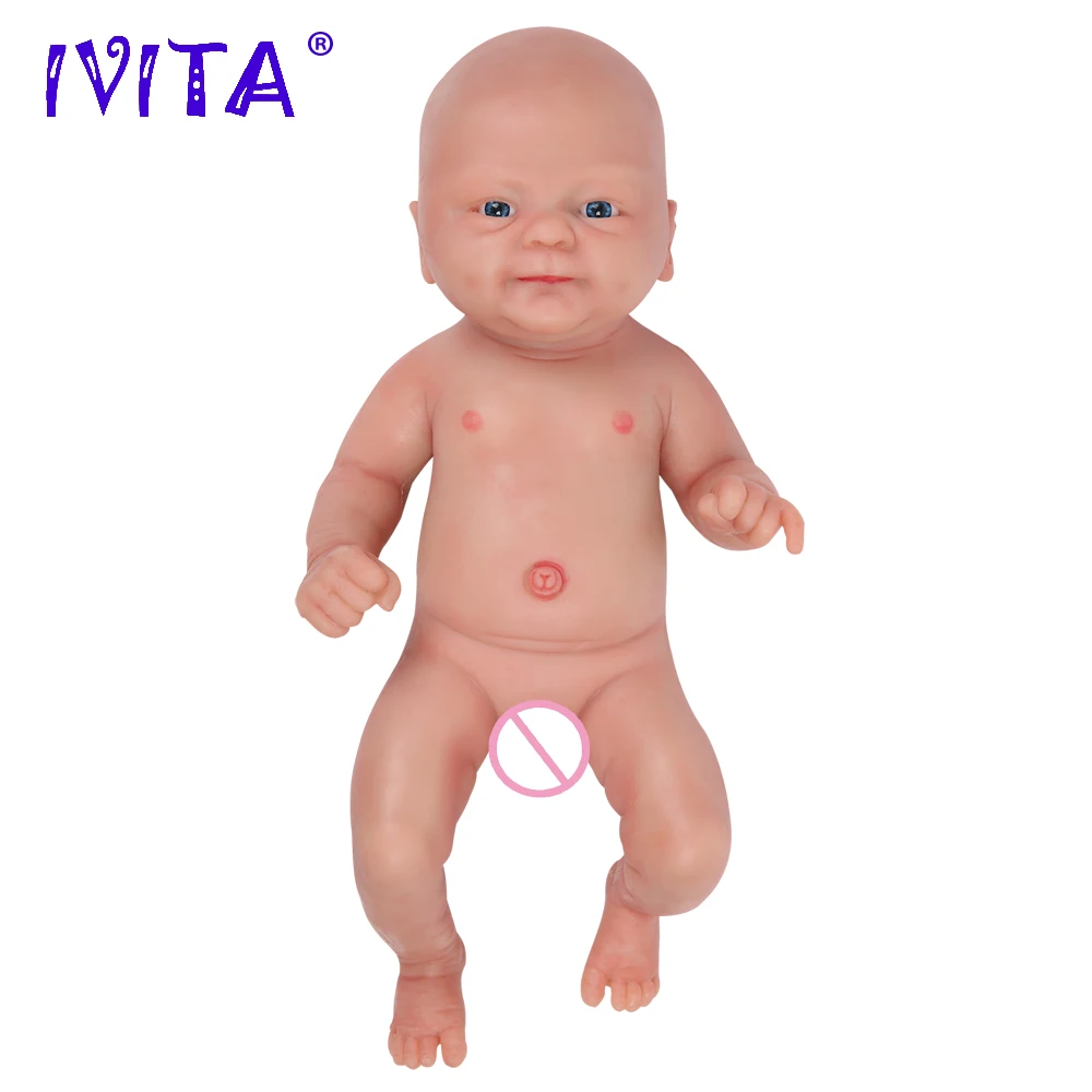 IVITA WB1512 36cm 1.65kg Full Silicone Reborn Baby Doll Recien Nacidos Realistas Boy Dolls Eyes Opened Kids Toys with Clothes