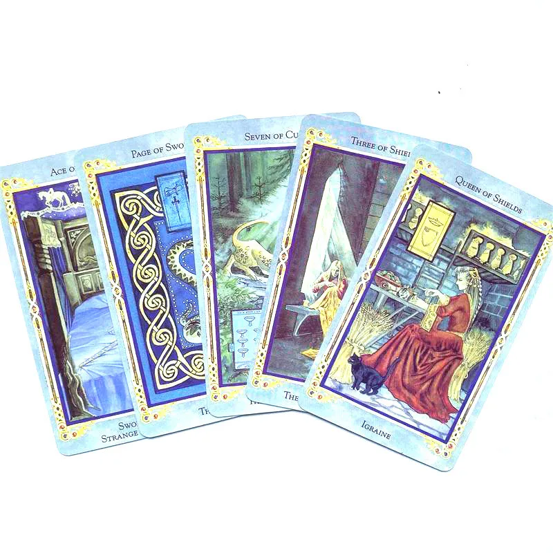 For The Legend Arthurian Tarot Cards English PDF Guidebook A 78 Tarot Deck Board Game Fate Divination for Adult Family  Gift