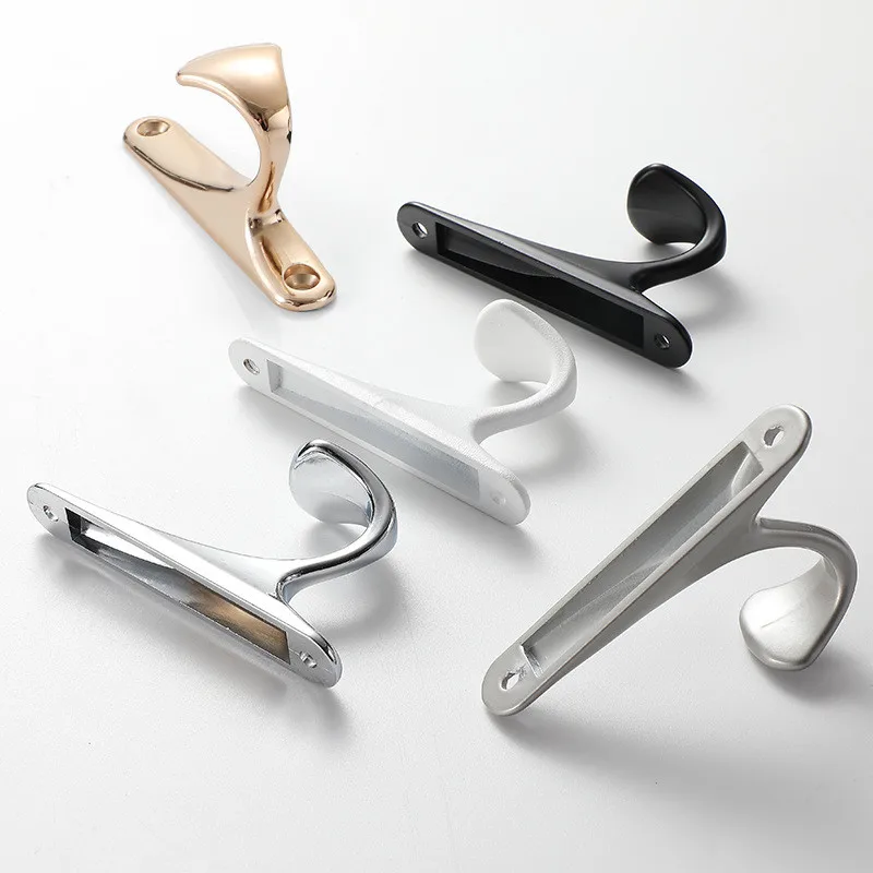 KK&FING Simple Zinc Alloy Clothes Hooks Wall Hanging Bedroom Living Parlor Coat Robe Hook Bathroom Towel Hook Furniture Hardware