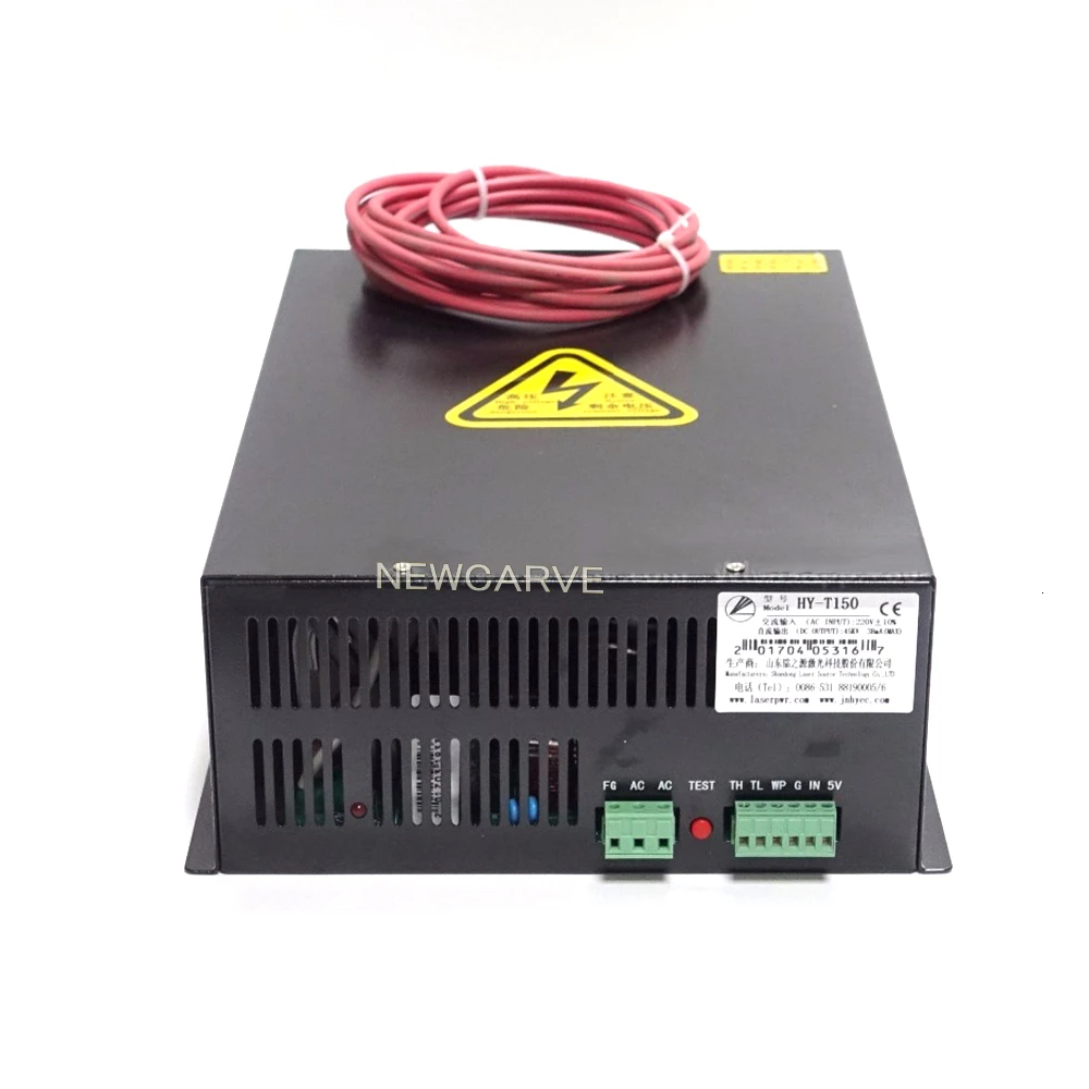 Fuente de alimentación láser CO2, HY-T150, 150W, 150W, 130W, nueva tallada
