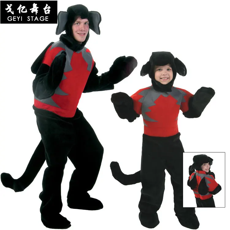 

Black and red monkey costume stage costumes adult children monkey costume Qi Tian Dasheng parent-child costume