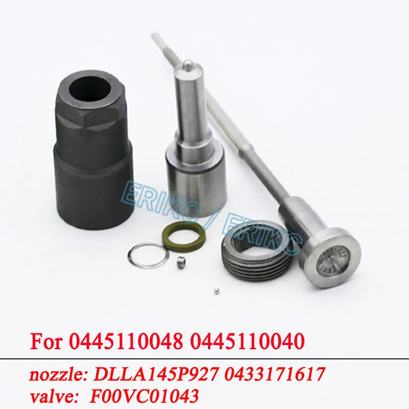 

0445110040 0445110048 Diesel Injector Repair Kits Nozzle DLLA145P927 0433171617 Valve F00VC01043 For Bosch Sprayer 0986435094