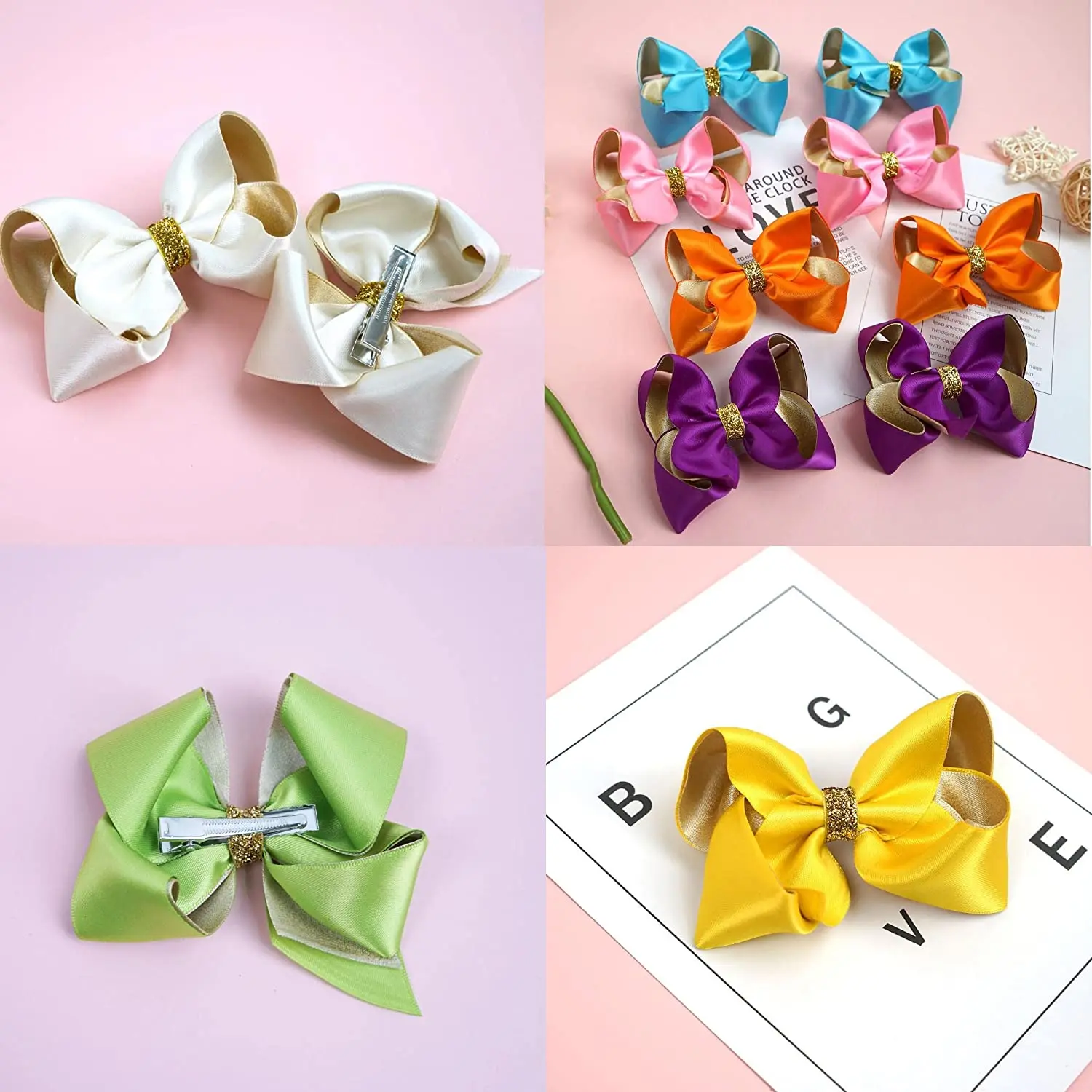 30 Pcs Hair Bows clips for girl wholesales