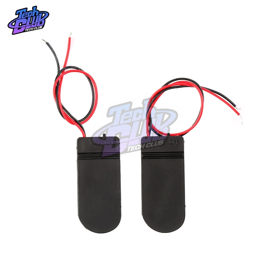 CR2032 Nút Đồng Xu Cell Pin Ổ Cắm Giá Đỡ Có Nắp Đậy Trên Tắt/Mở 3V X2 6V hộp Bảo Quản