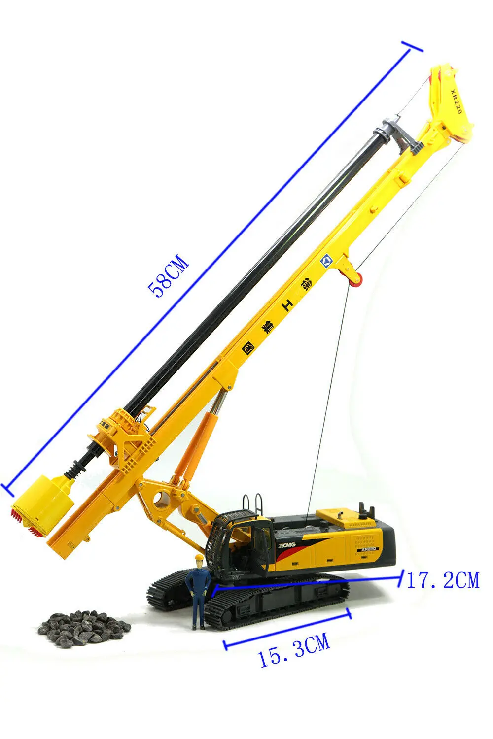 

High Quality Original Factory 1:35 Zinc Alloy Xcmg Xr220 Rotary Drilling Rig Truck Model for Collection, Gift