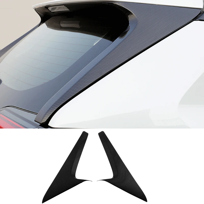 

Carbon Fiber Rear Window Wing Side Spoiler Cover Molding Trim Exterior Accessories Car Styling For Toyota Rav4 2019 2020 2021