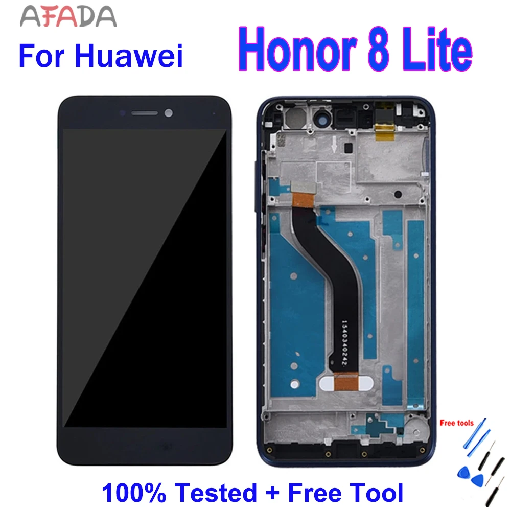 For Huawei Honor 8 Lite LCD Touch Screen Digitizer Assembly With Frame PRA-TL10 PRA-LX1 LA1 LCD Replacement