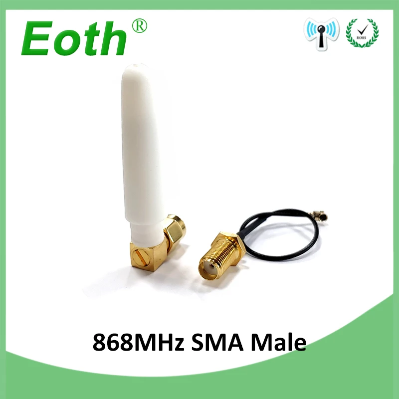 EOTH 868 МГц антенна 2 ~ 3dbi sma male 915 МГц модуль lora antene iot lorawan antene SMA женский косичка удлинительный кабель