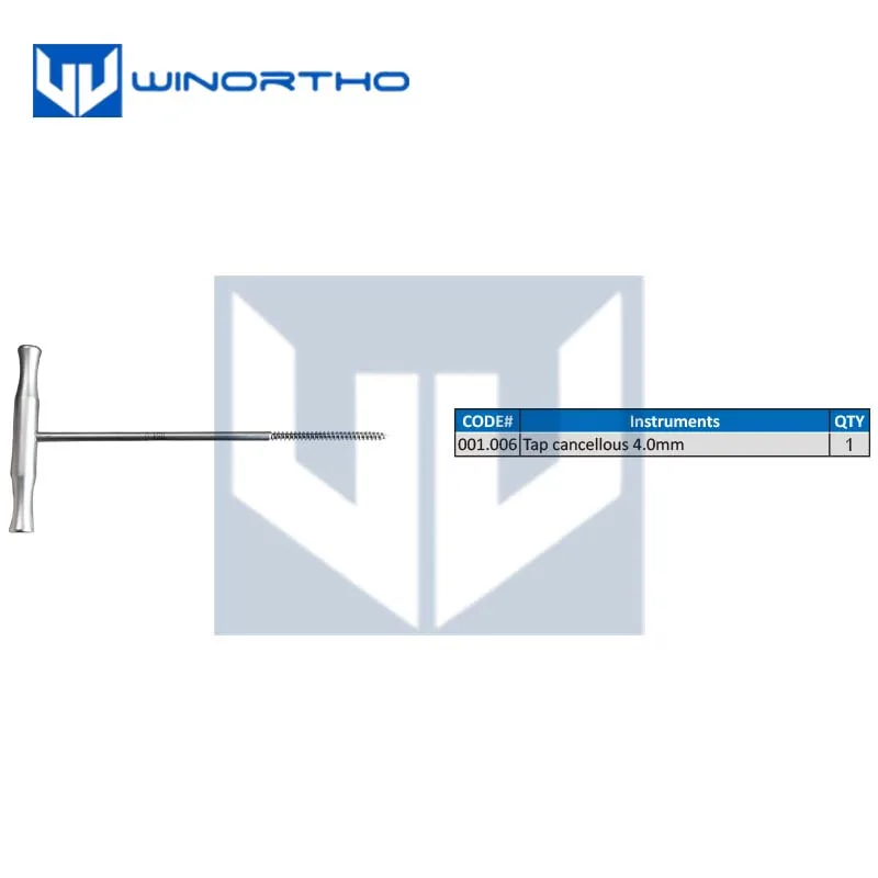 Tap cancellous 4.0mm orthopedic instruments ao synthes small fragment instruments set vet veterianry