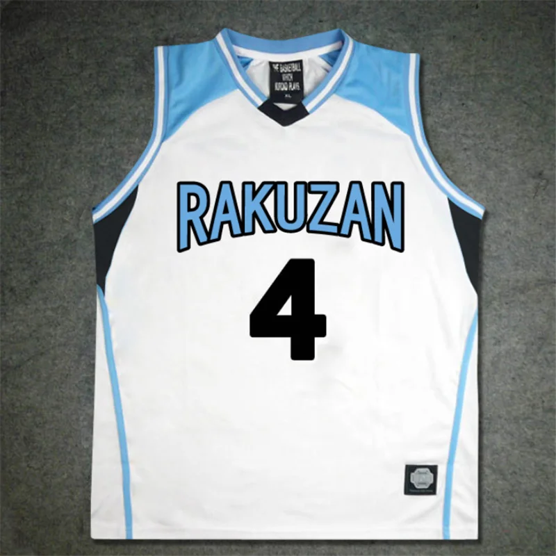 3D Anime Kuroko no Basket Basuke Cosplay Rakuzan School Uniform Akashi Seijuro Basketball Jersey Sportswear T-shirt Costume Set