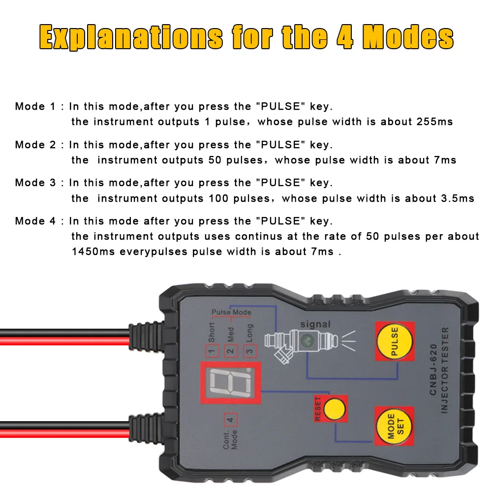 12V Car Fuel Injector Tester Motorcycle Engine Injection Nozzle Diagnostic Tool Test Repair Kit Universal Automotive Accessories