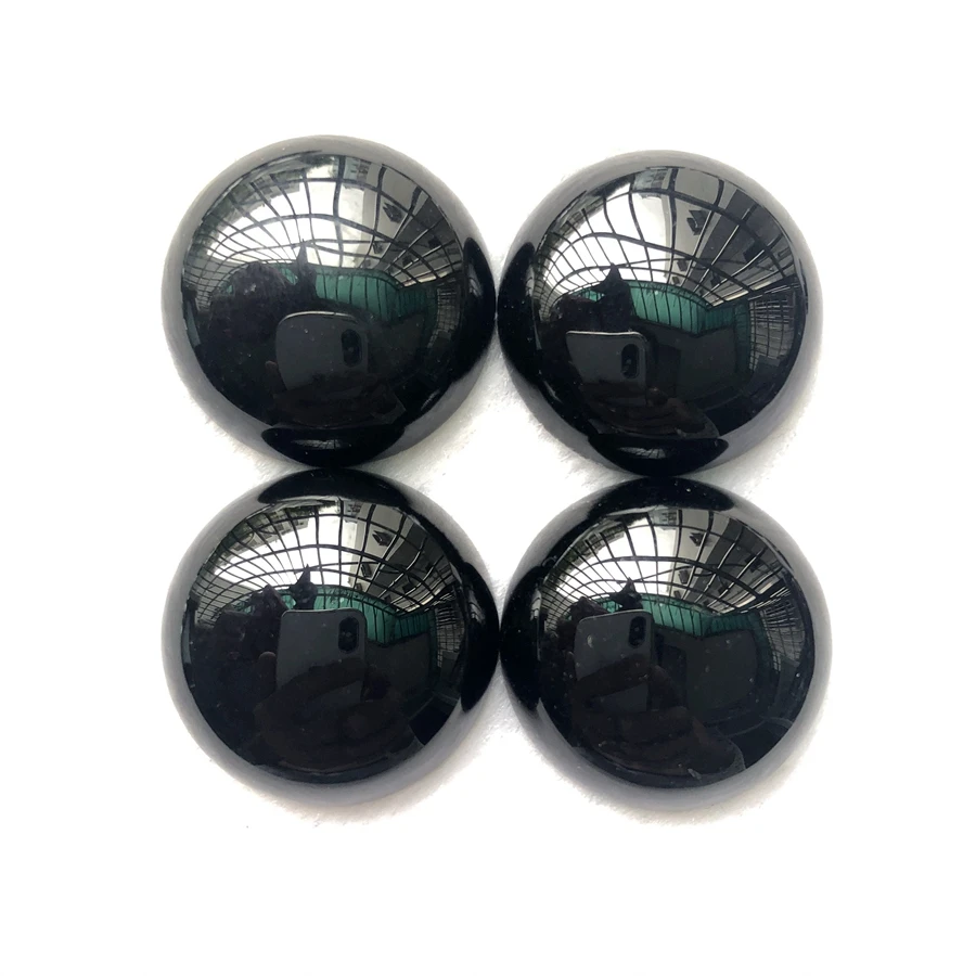 Wholesale 1pcs 100% Natural Black Onyx Agate Bead Cabochon Pendant 30mm Round Gem stone Bead Pendant, Ring Face