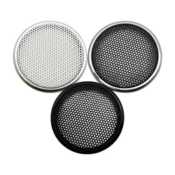 51mm Speaker Grille Cover ABS Decorative Circle Frame Black/White Metal Mesh For 1