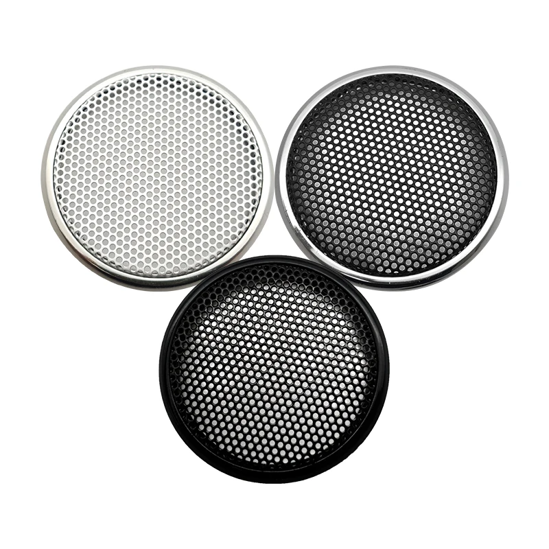 Osłona głośnika 51 mm, dekoracyjna ramka ABS, czarno-biała siatka metalowa do ochrony wysokotonowego głośnika samochodowego 1-1,5 cala