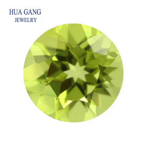 Pietra preziosa naturale rotonda crisolite olivina pietra peridoto perline pietra preziosa allentata sfaccettata taglia 1.0 ~ 10mm per gioielli fai da te