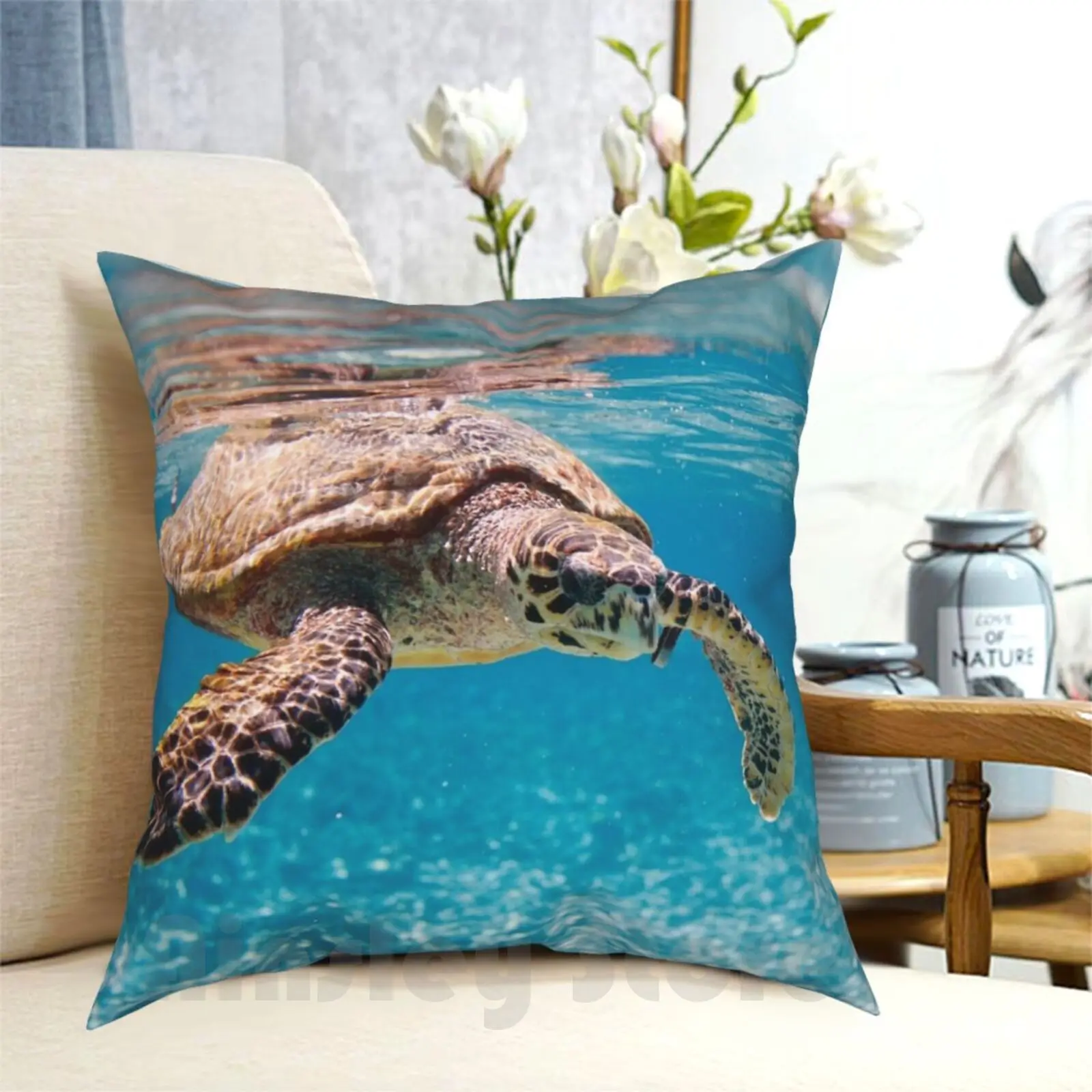 

Sea Turtle In The Ocean Pillow Case Printed Home Soft DIY Pillow Cover Turtle Ocean Sea Sea Turtle Animal Nature Seafront