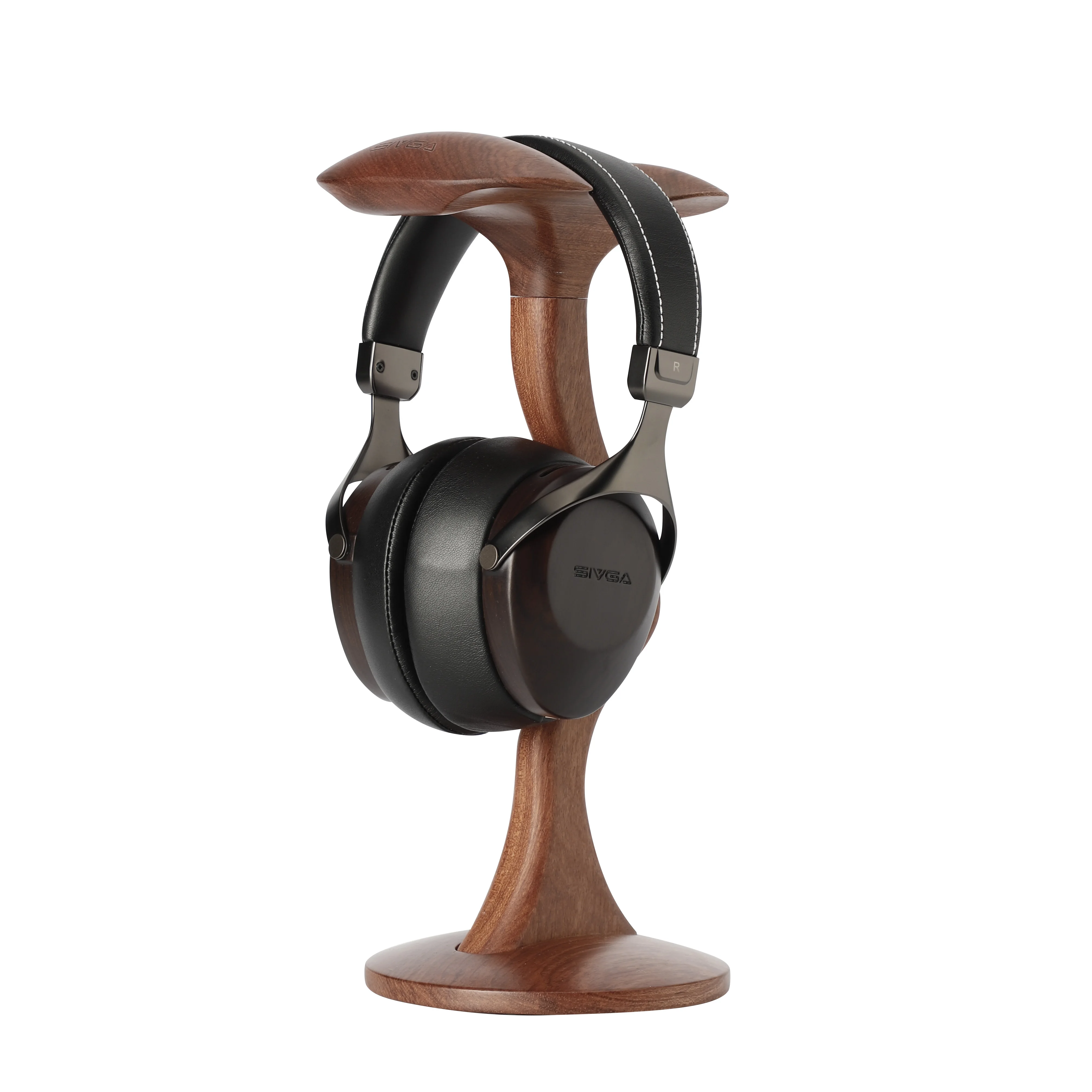 SIVGA ユニバーサル木製ヘッドフォンスタンドヘッドセットホルダーローズウッドヘッドフォンハンガーデスクトップディスプレイラックイヤホンアクセサリー
