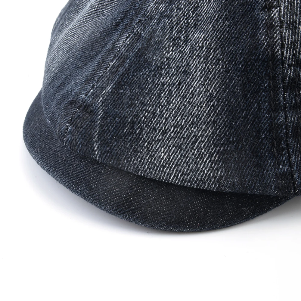 Men\'s Beret Hat New Fashion Newsboy Caps Male Outdoor Streetwear Berets Washed Denim Peaked Cap Men Casual Vintage Boina Hats