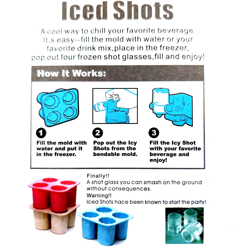 Ice Cup Maker Ice Cube Tray Mold Makes Glasses Ice Mould Novelty Gifts Ice Tray Summer Drinking Tool