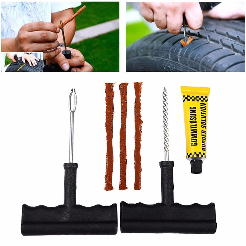 6 pcs/lot Tubeless Tyre Repair Kit Tyre puncture repair hand tools for car tubeless tire repair