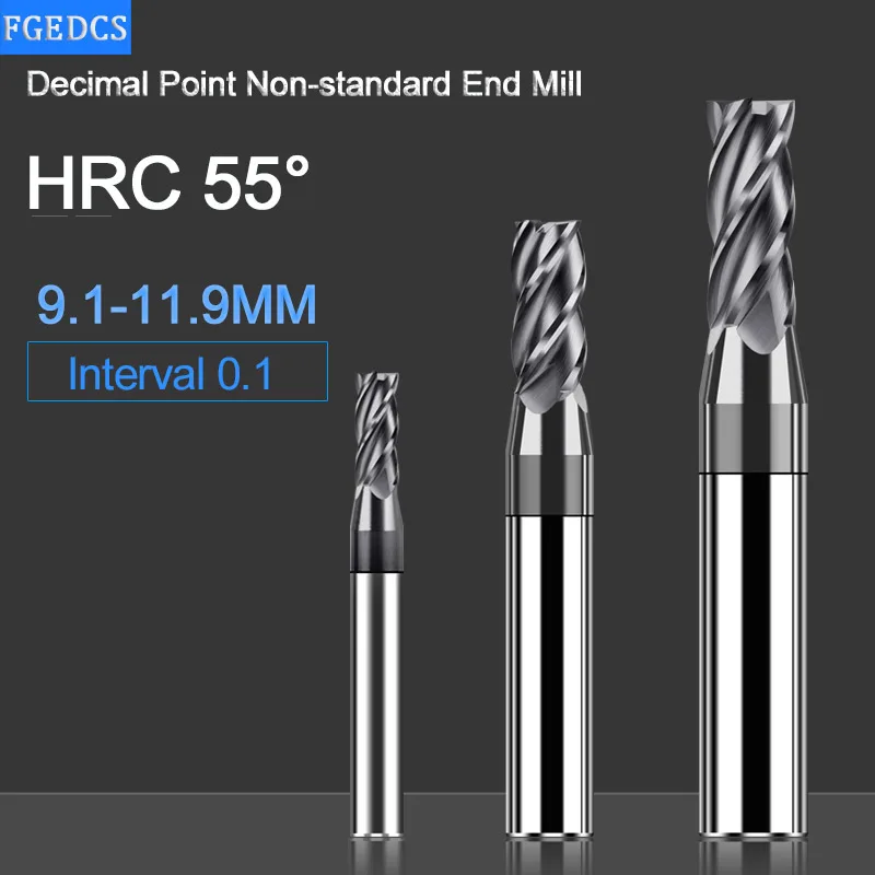 Carbide Tungsten Steel Milling Cutter 9.1 9.2 10.3 10.4 10.5 11.3 11.2 11.4 11.5 11.6 11.7 11.8 11.9 Decimal Point End Mills CNC