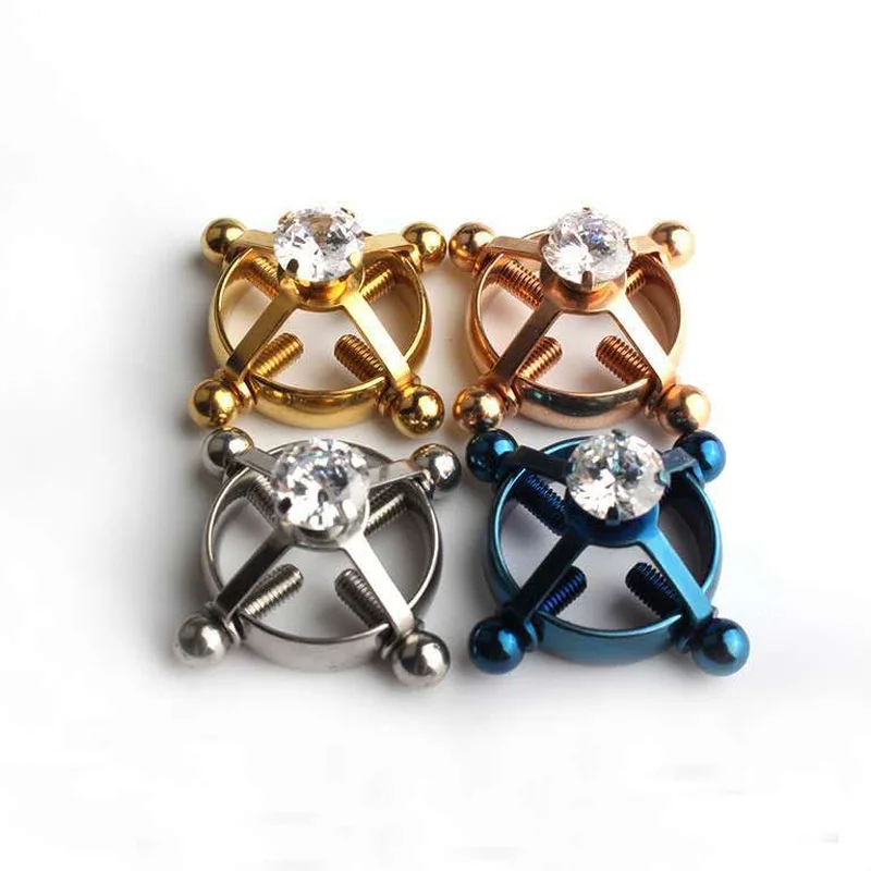 New Stainless Steel Fake Nipple Piercing Jewelry Non Piercing Fake Nipple Ring Charming Nipple Fake Body Piercing Jewelry