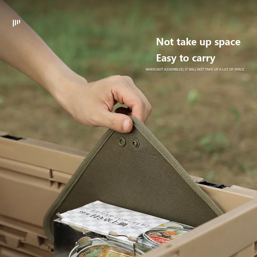 Tactical Outdoor Canvas Tray Exposed Camping Storage Desktop Jewelry Key Folding Storage Bedroom Car Debris Storage Box