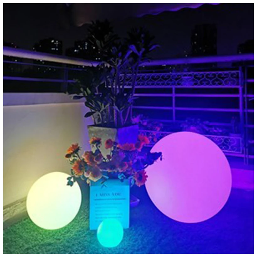 Remote Control LED Ball Night Lights AAA Battery Home Bedroom Decor Table Lamps Outdoor Garden Wedding Party Camping Decoration