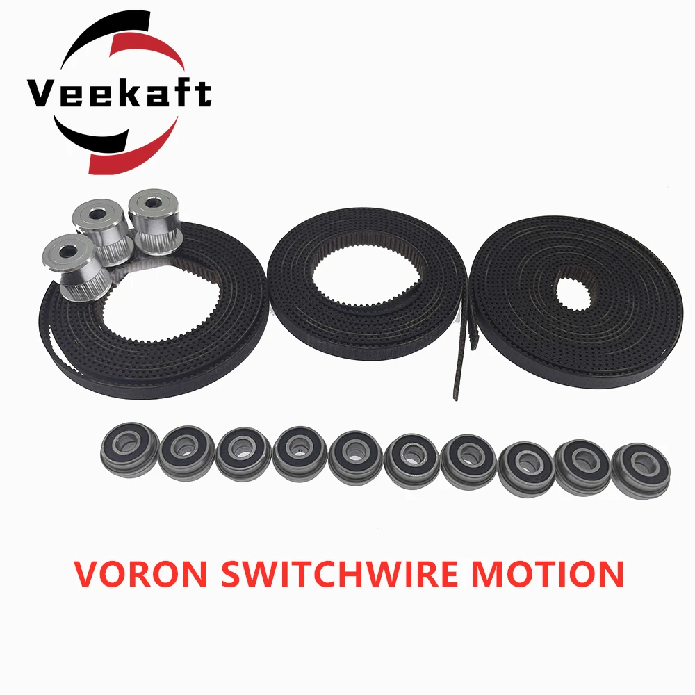 

SW VORON Switchwire Motion Parts Set GT2 LL-2GT RF Open Belt 2GT 20T pulley F695 MGN12H VORON Switchwire F695-2RS