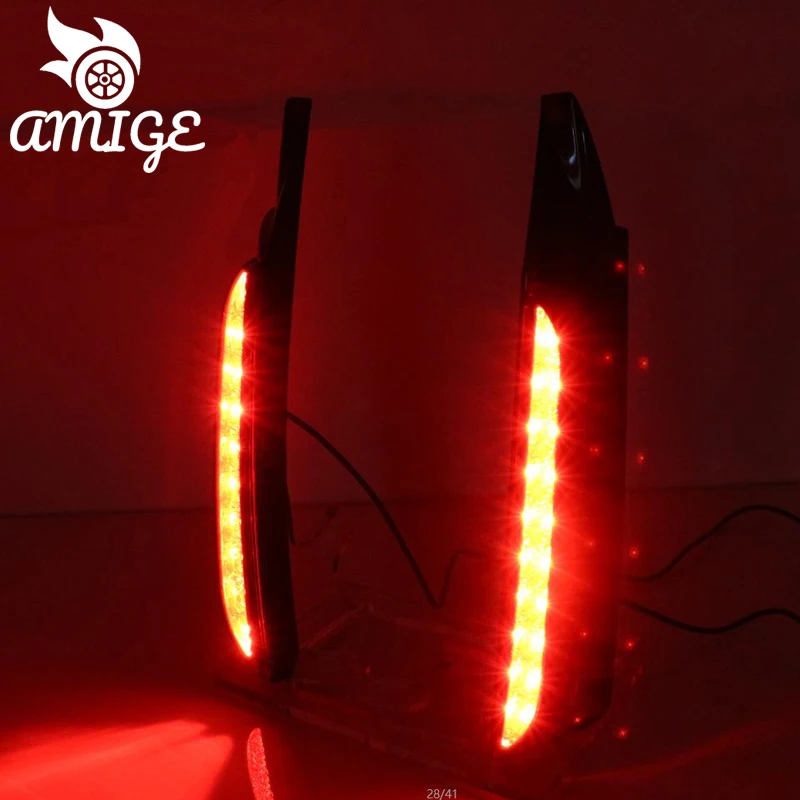 

For Toyota Fortuner 2015 2016 2017 Brake Light Rear Bumper Decoration Reflector Car LED Taillights Backup Lamps