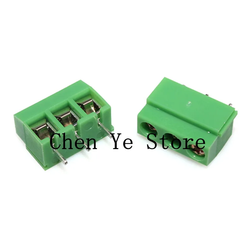 Free Shipping100pcs KF126-5.0-2P 3P KF126-2P 3pin 250V 8A Screw 2Pin 5.0mm Straight Pin PCB Screw Block 26-14A Connector green