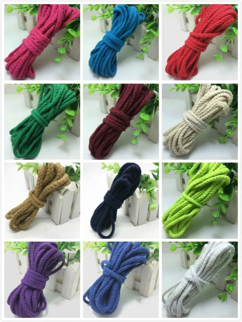 5meter Cotton Rope DIY Craft Decorative Twisted Cord For Sewing Gift Packing Bouquet Accessories Eco-Friendly Thread Cords