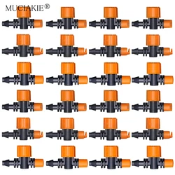 MUCIAKIE 15PCS 0 180 360 Degree Adjustable Micro Spray Shower Nozzle Garden Irrigation Watering Sprinkler IN-LINE Shut Off Valve
