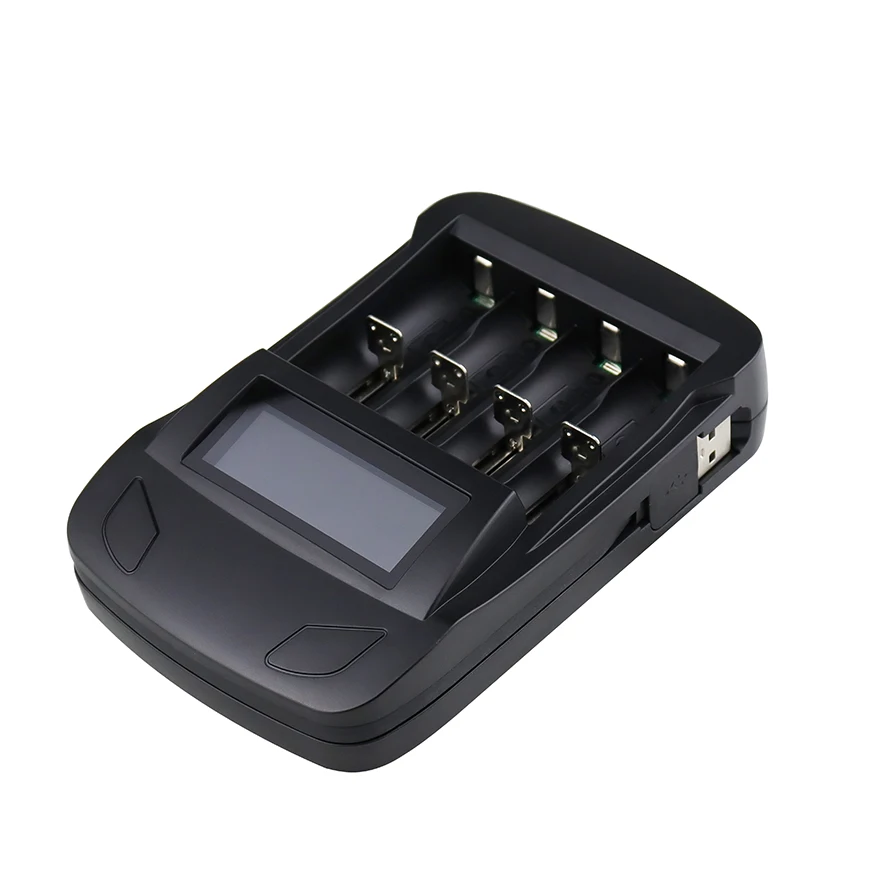 Baru 16340 CR123A Pengisi Daya 16340 Baterai Dapat Diisi Ulang 4Slot Cerdas LCD Tampilan Adaptor Pengisi Daya untuk CR123 AA AAA NIMH