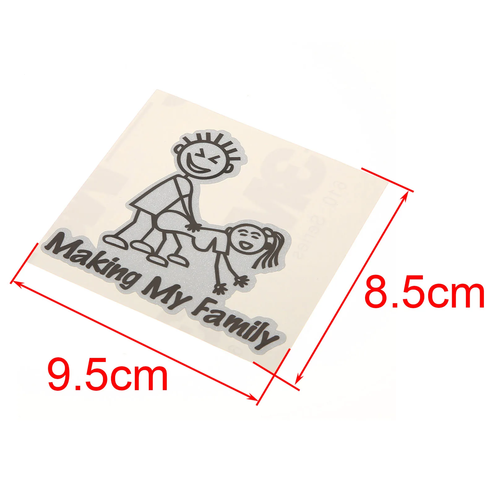 New 1pc MAKING MY FAMILY PVC Car Truck Window Reflective Funny Sticker Decal