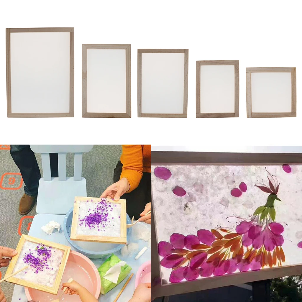 Paper Making Screen Papermaking Frame Paper Maker Kit Supplies Mould Screen Frame DIY Dried Flowers Art Crafts Handcraft