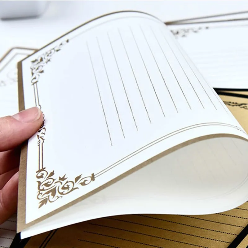 8pcs Lot High Quality European Retro Letter Pad Confession Invitation Writing Paper Romantic Pattern Creative Stationery
