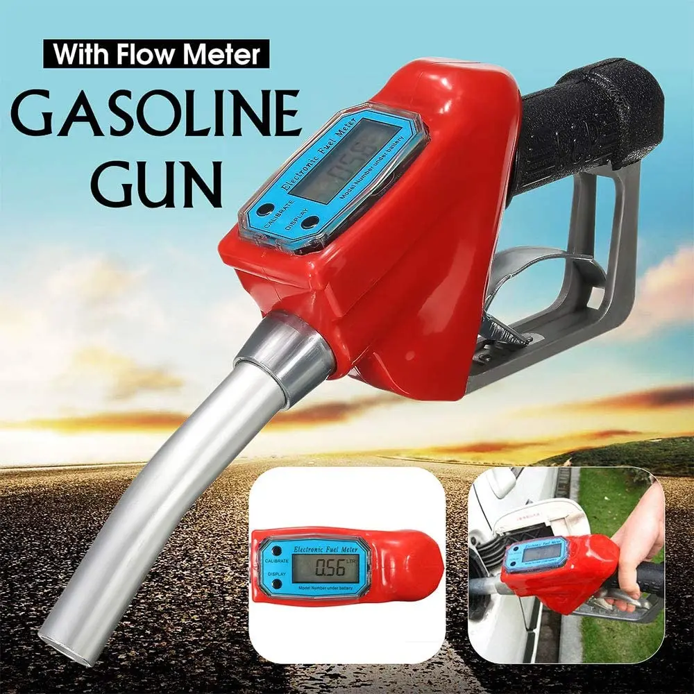 New Electronic Metering Fuel Gun Electronic Digital Diesel Gun 1 Inch Turbine Metering Gun Gasoline Diesel Oil Gun