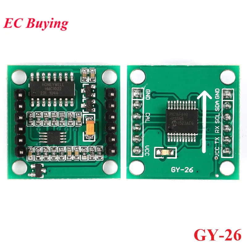 GY-26 High-precision High-sensitivity Digital Electronic Compass Sub-compass Module Sensor GY26 DC 3V- 5V For GPS Navigation