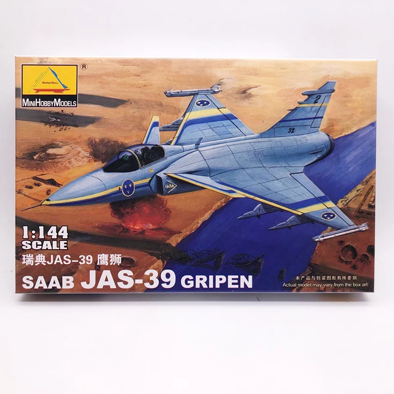 1: 144 Sweden SAAB JAS-39 GRIPEN Gryphon Fighter Military Assembly Aircraft Model