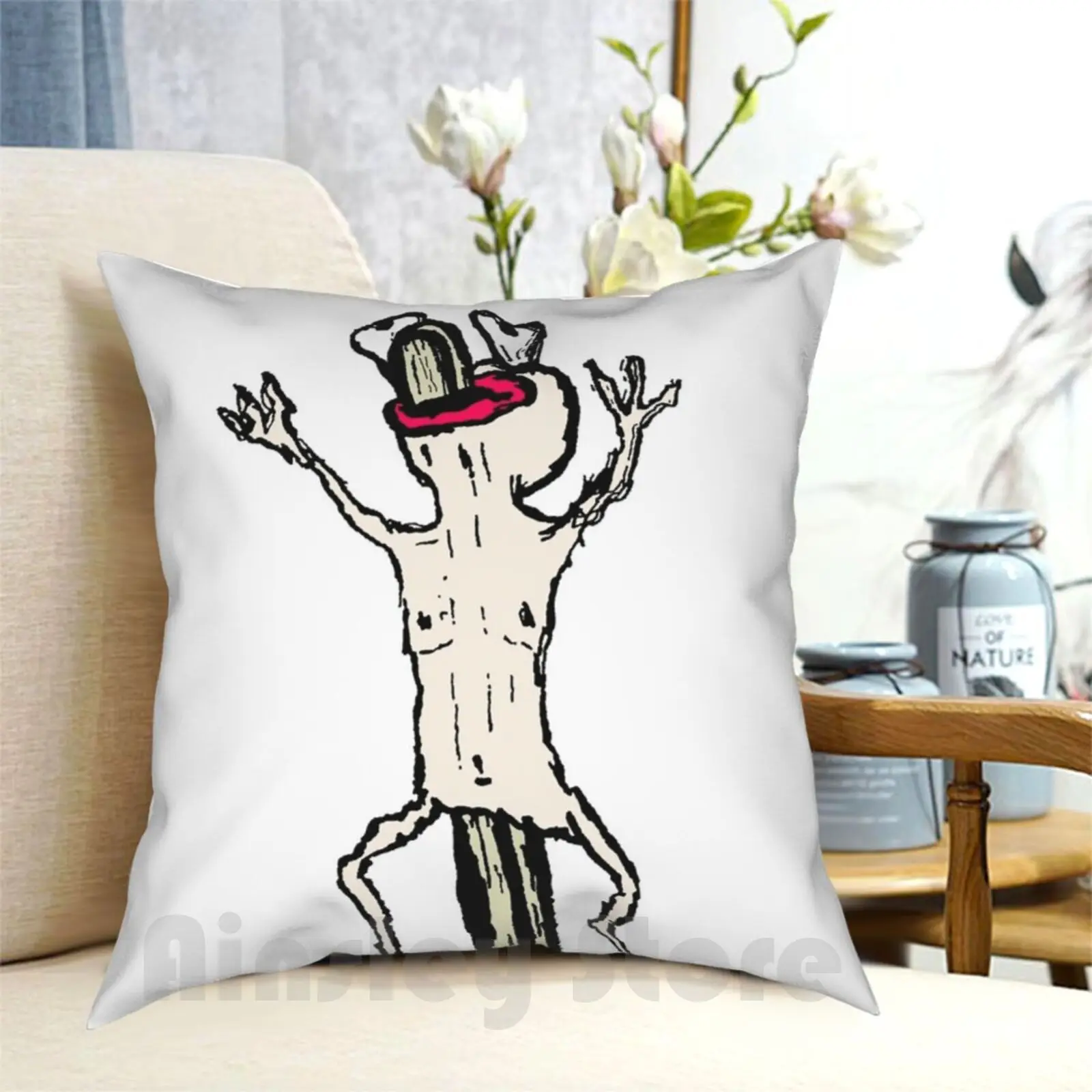 Popsicle Steve Pillow Case Printed Home Soft Throw Pillow Weird Gross Vile Cool Line Sketch Character Funny