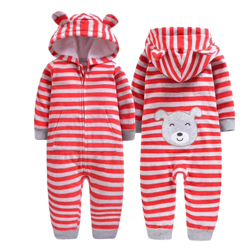 Newborn Baby Boys Clothes Baby Girl Romper Cartoon Hooded Long Sleeve Infant Cotton  Jumpsuit for Kids new born Baby Outfits