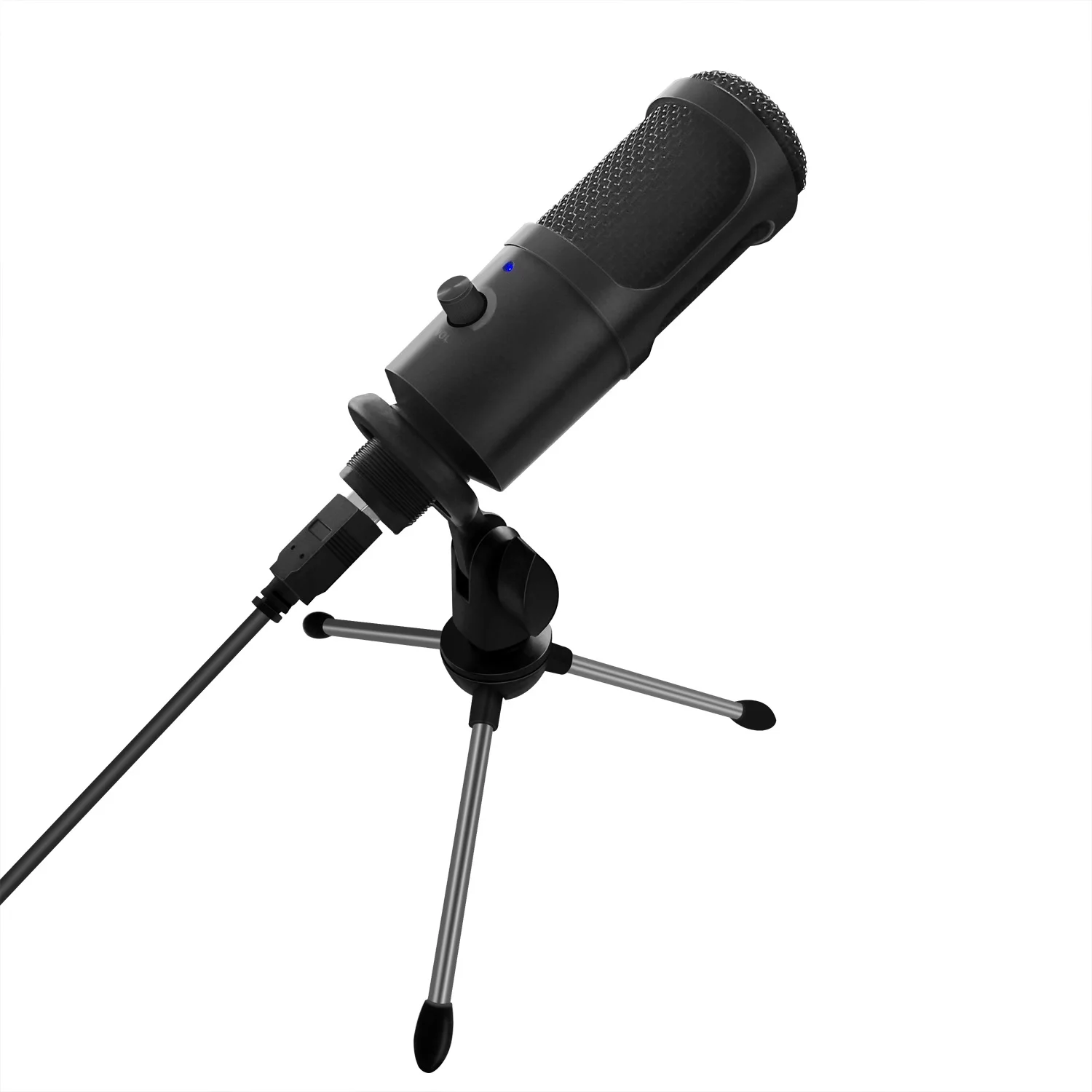 

192kHz/24bit Recording USB Condenser Microphone Plug and Play with Volume Control for Podcasting Online Chatting