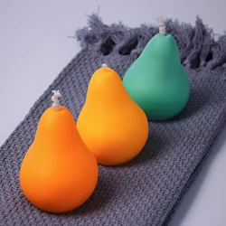 Fruit shape candle mould Pear silicone candle mold Homemade scented candle moulds