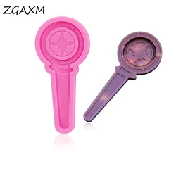 LM1127 Keychain Shiny Hand Made Flexible Rubber Mold Stray Lightstick Shaker Mold Epoxy Resin Polymer Clay Jewelry Silicone Mold